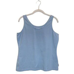 Woolrich Women's Lace Trim Tank Top in Blue- Size PL